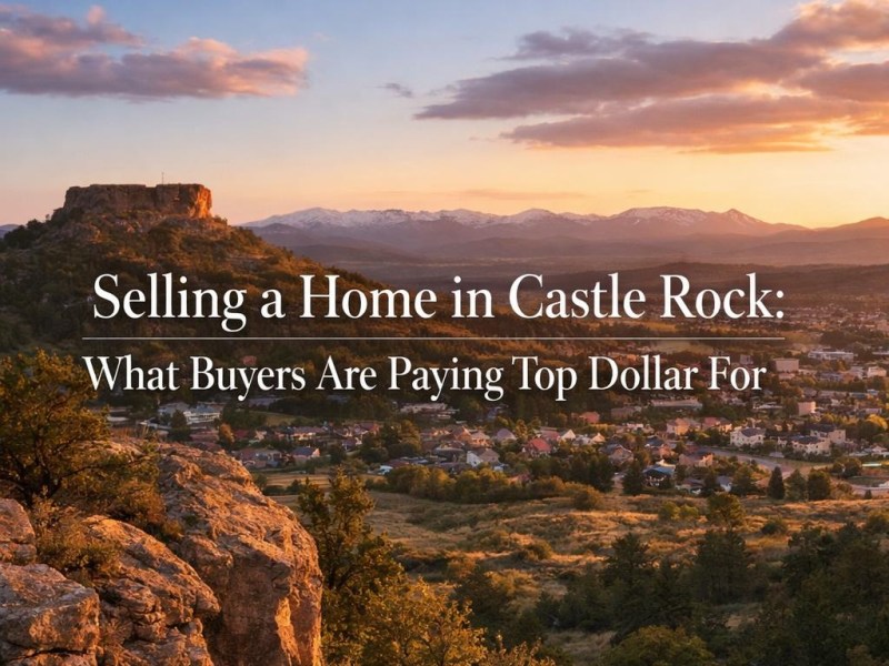 Selling a Home in Castle Rock: What Buyers Are Paying Top Dollar&nbsp;For
