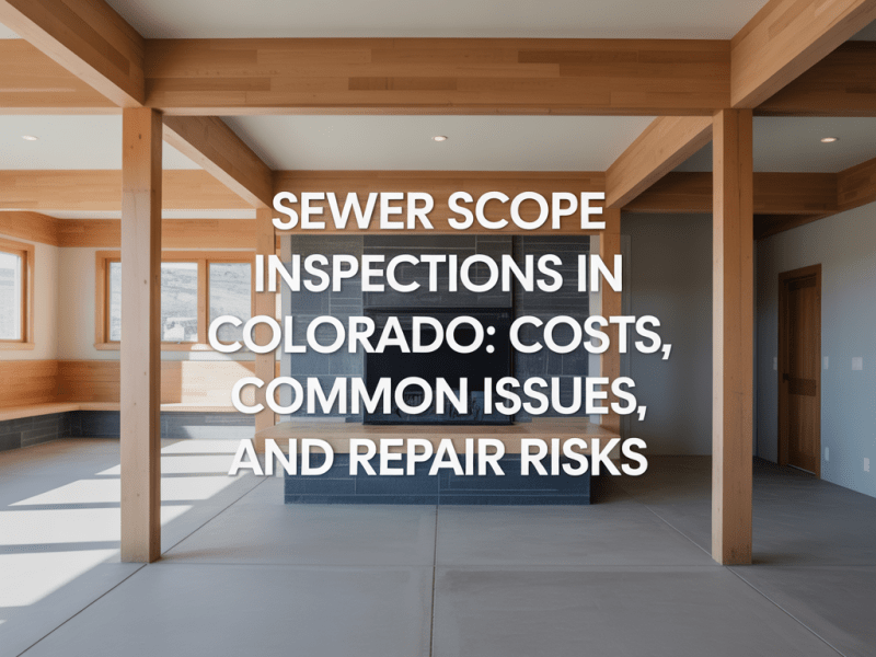 Sewer Scope Inspections in Colorado: Costs, Common Issues, and Repair&nbsp;Risks