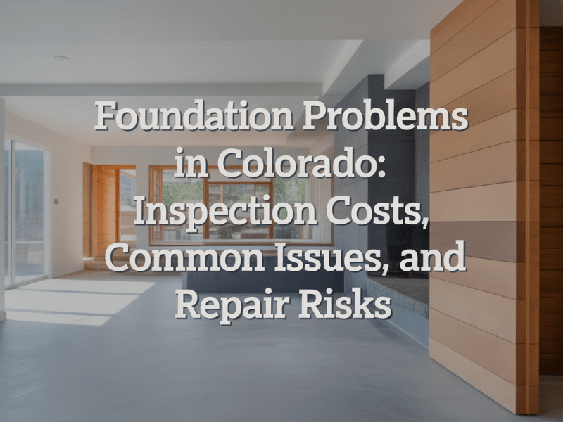 Foundation Problems in Colorado: Inspection Costs, Common Issues, and Repair&nbsp;Risks