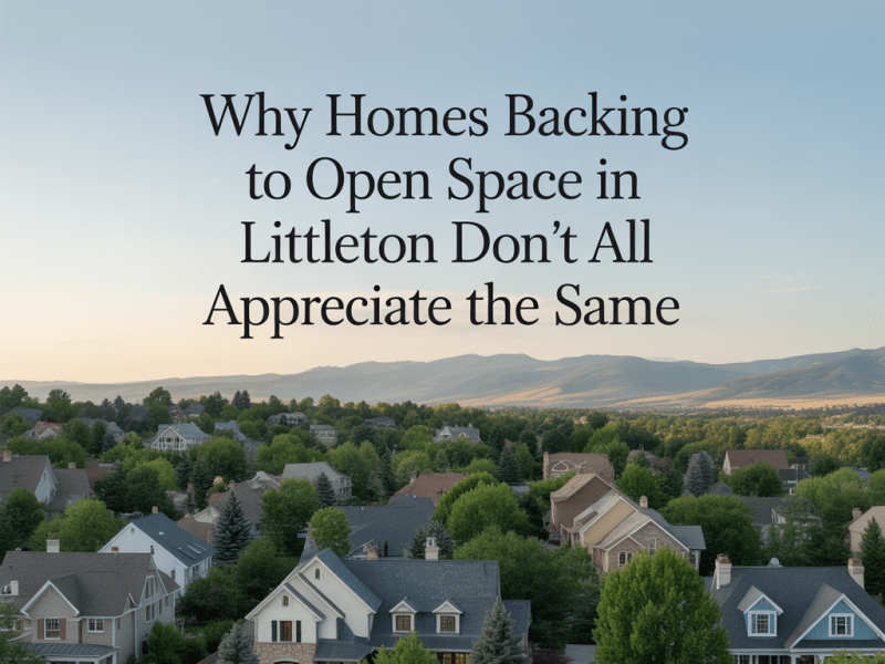 Why Homes Backing to Open Space in Littleton Don’t All Appreciate the&nbsp;Same