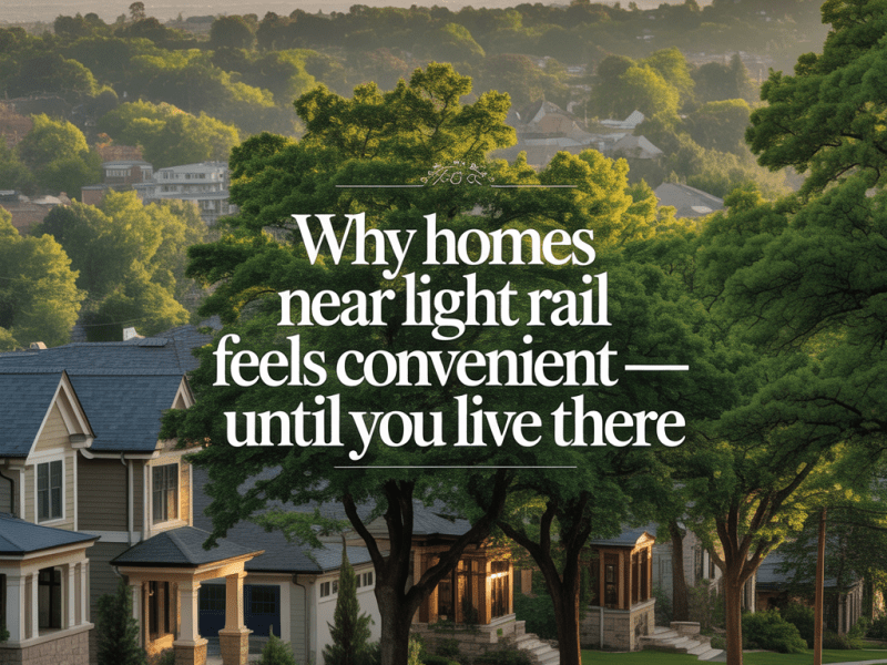 Why Homes Near Light Rail Feel Convenient — Until You Live&nbsp;There
