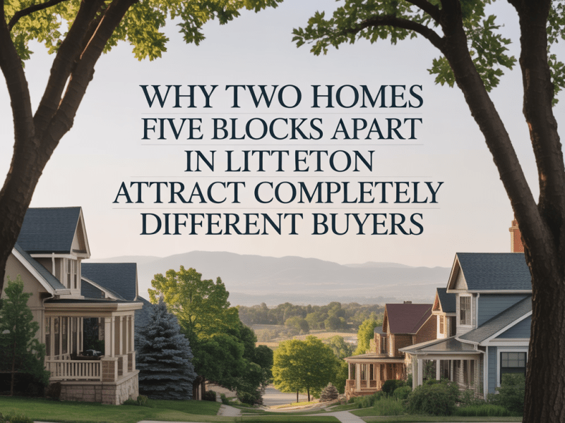 Why Two Homes Five Blocks Apart in Littleton Attract Completely Different&nbsp;Buyers
