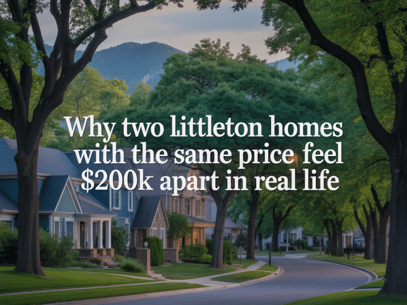 Why Two Littleton Homes With the Same Price Can Feel $200k Apart in Real&nbsp;Life