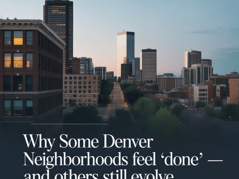 Why Some Denver Neighborhoods Feel “Done” — and Others Still&nbsp;Evolve
