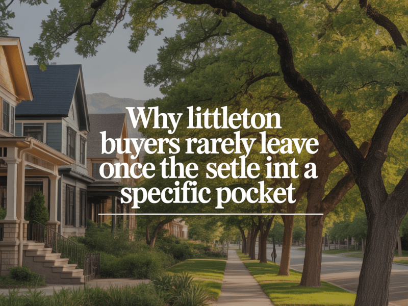 Why Littleton Buyers Rarely Leave Once They Settle Into a Specific&nbsp;Pocket