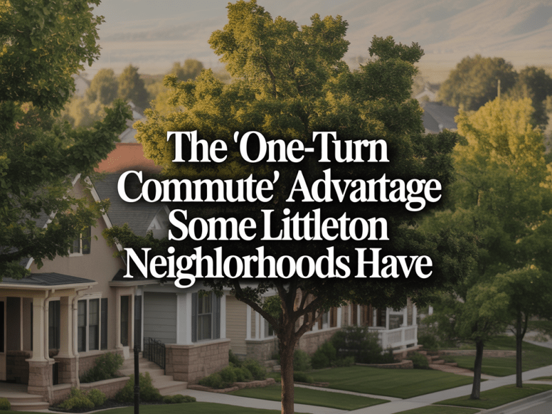 The “One-Turn Commute” Advantage Some Littleton Neighborhoods&nbsp;Have