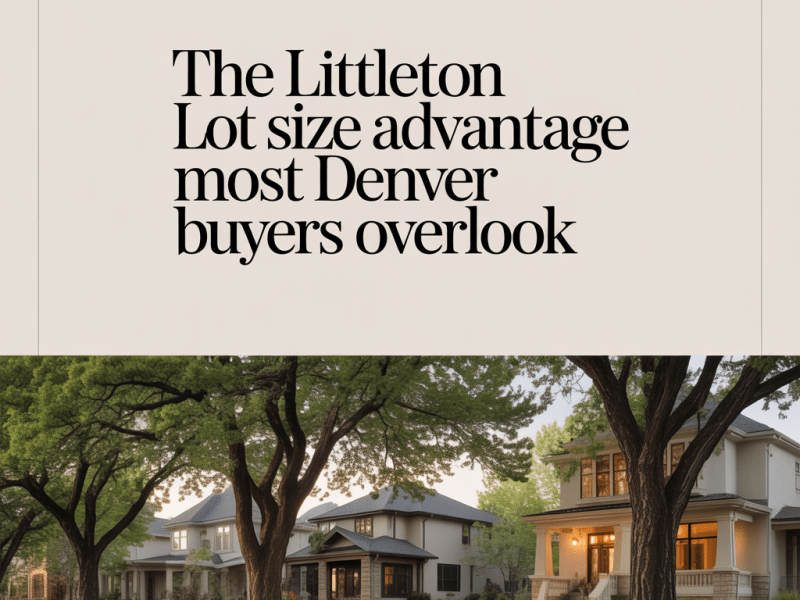The Littleton Lot Size Advantage Most Denver Buyers&nbsp;Overlook